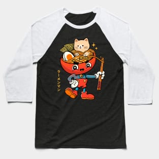 Ramen man and cat Baseball T-Shirt